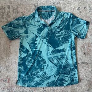Puma Golf Men's Size Large Mattr Palm Leaves Performance Polo